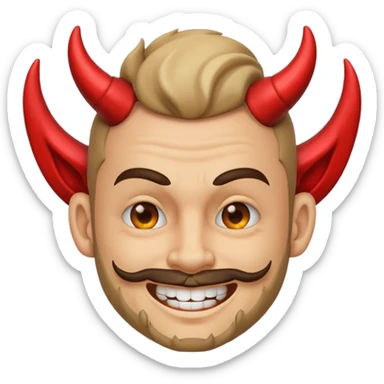 Emoji de bandido con diablito  sticker