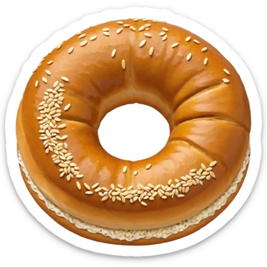 Simit with a bite taken sticker