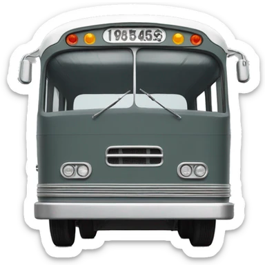 Graphite colored 1965 Trailways bus sticker