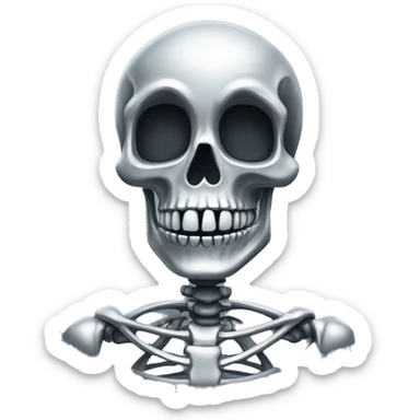 Chrome skeleton  sticker