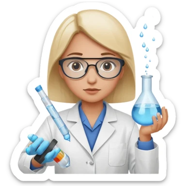 Testing water samples   sticker