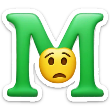 Pretty M letter  sticker
