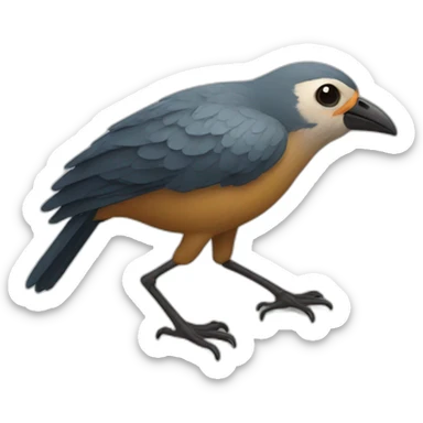 A bird that has palms instead of legs sticker