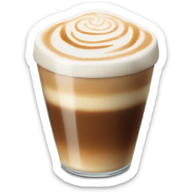 glass of cappuccino sticker