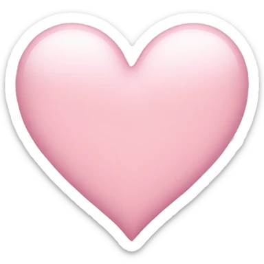 light pink heart sticker