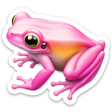 Ombré Pink tree frog sticker