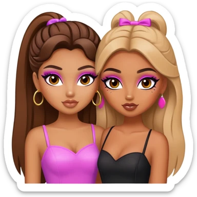 two baddie besties bratz pretty sticker