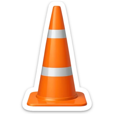 Traffic cone sticker