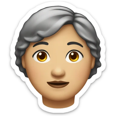 Middle-aged fat Chilean woman short hair sticker