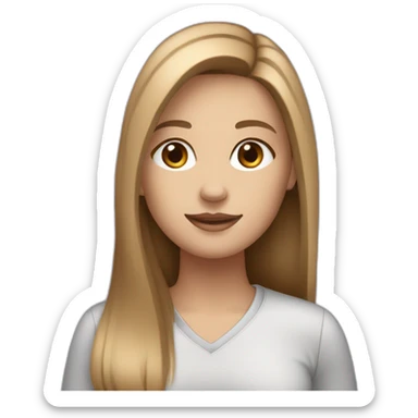 smm white girl with light brown straight long hair and mac book sticker