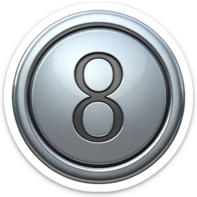 symbol 8 eight sticker