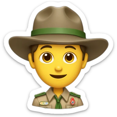 French boyscout with a campaign hat sticker
