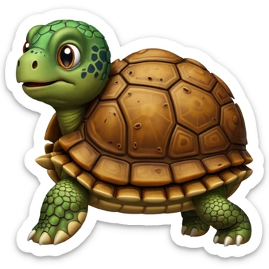 Turtle made of disgusting shit sticker