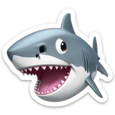 shark eating Hello Kitty sticker