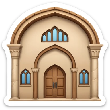 3D Apple-style emoji of a full traditional Turkish han building, showing the entire stone structure with arches, wooden doors, and windows. Rounded, glossy, smooth, soft shadows, white background.








 sticker