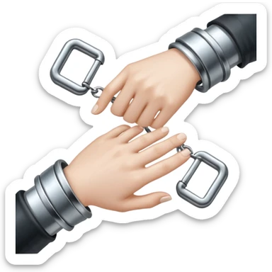 cuffed hand sticker