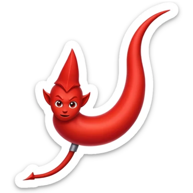 devil tail by itself sticker