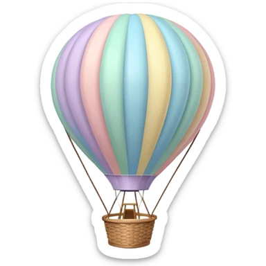 pastel hot air balloon, simpel design with no baskets sticker
