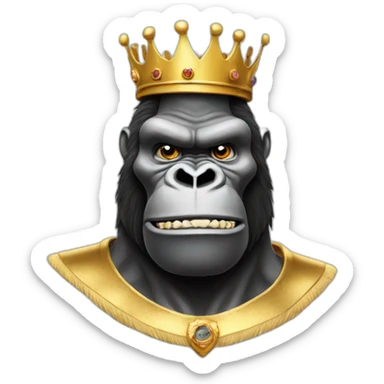 King kong with crown sticker