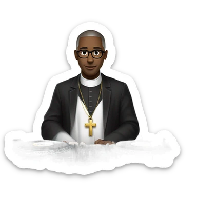 dj catholic priest priest sticker