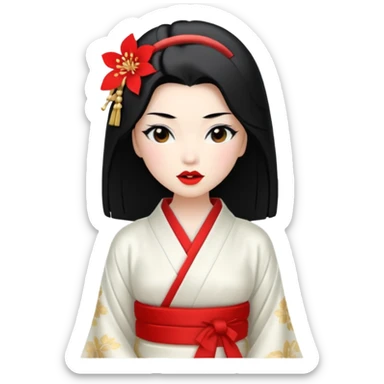 geisha singing sticker