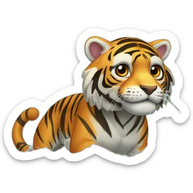Tigre feroz en el mar sticker