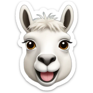 happy animal lama sticker
