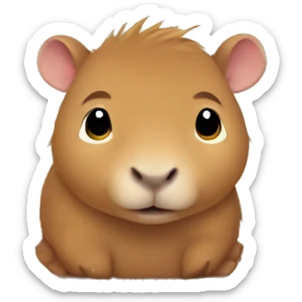 Very cute Capybara baby sticker