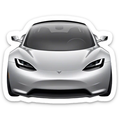 Tesla Roadster - Tesla (Model Year: 2020) (Iconic colour: Silver) sticker