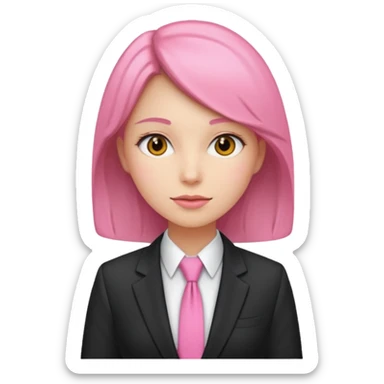 woman with pink tie and blazer sticker