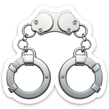 Handcuffs – shiny metal cuffs bdsm style sticker