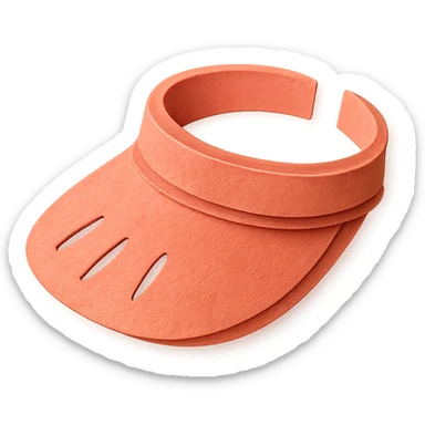 sun visor with cut-out details and layered paper effect in paper-craft style sticker