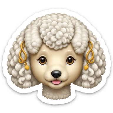 Perro poddle sticker