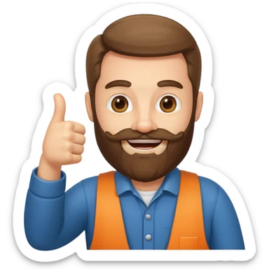 happy boomer giving a thumbs up and the boomer should have a beard sticker