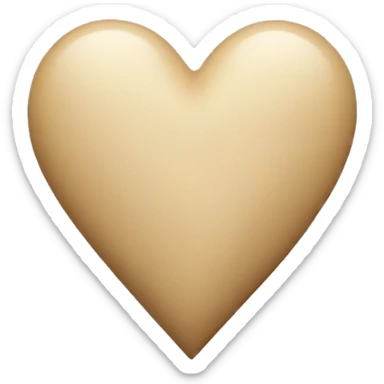 Beige heart  sticker
