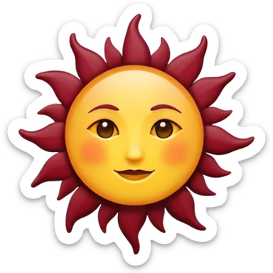 sun Burgundy sticker