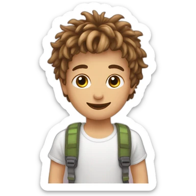 Jongen met eendjes kleren aan sticker