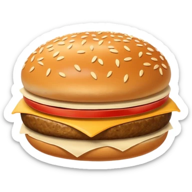 hamburger bun sticker