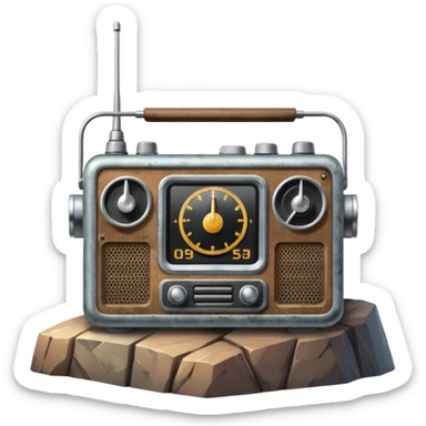 radio sopra una montagna sticker