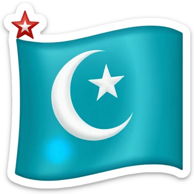 Turkuaz renginde türk bayrağı yapar mısın. Bayrak. I want to flag. Simple. sticker