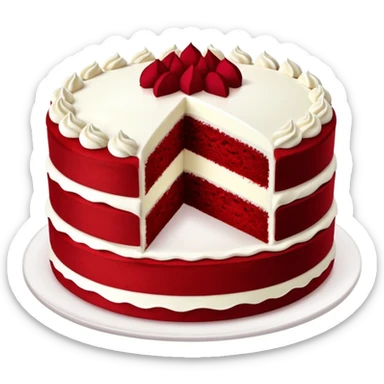 Red velvet cake sticker