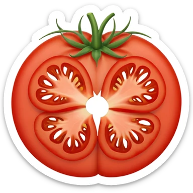 circle slice tomato sticker
