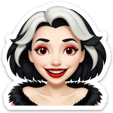 Cruella laughing sticker