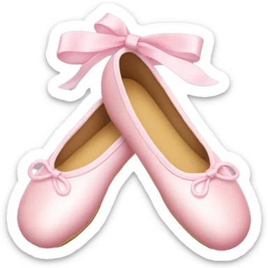 light pink christmas ballet shoes sticker