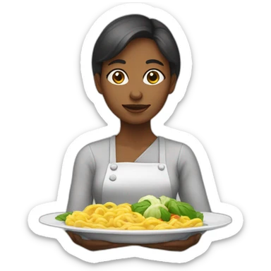 Femme qui lave une assiette sticker
