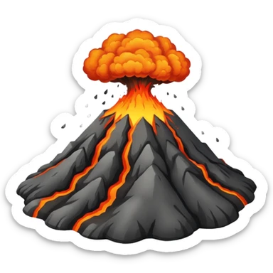 volcano sticker