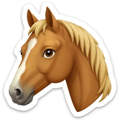 Realistic tan mustang horse sticker