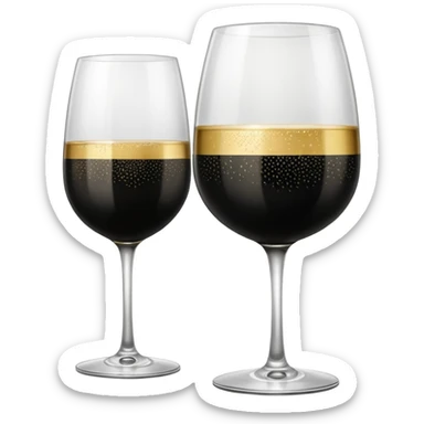 Black caviar with champagne  sticker