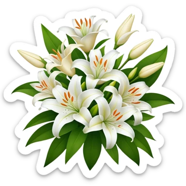 Big bouquet of Lilis jasmine and roses sticker