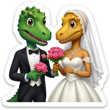 Dinosaure marier sticker